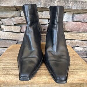Gabor Women's UK ?7.5 On Shoe *Read *Side Zipper Ankle Boots Black Leather